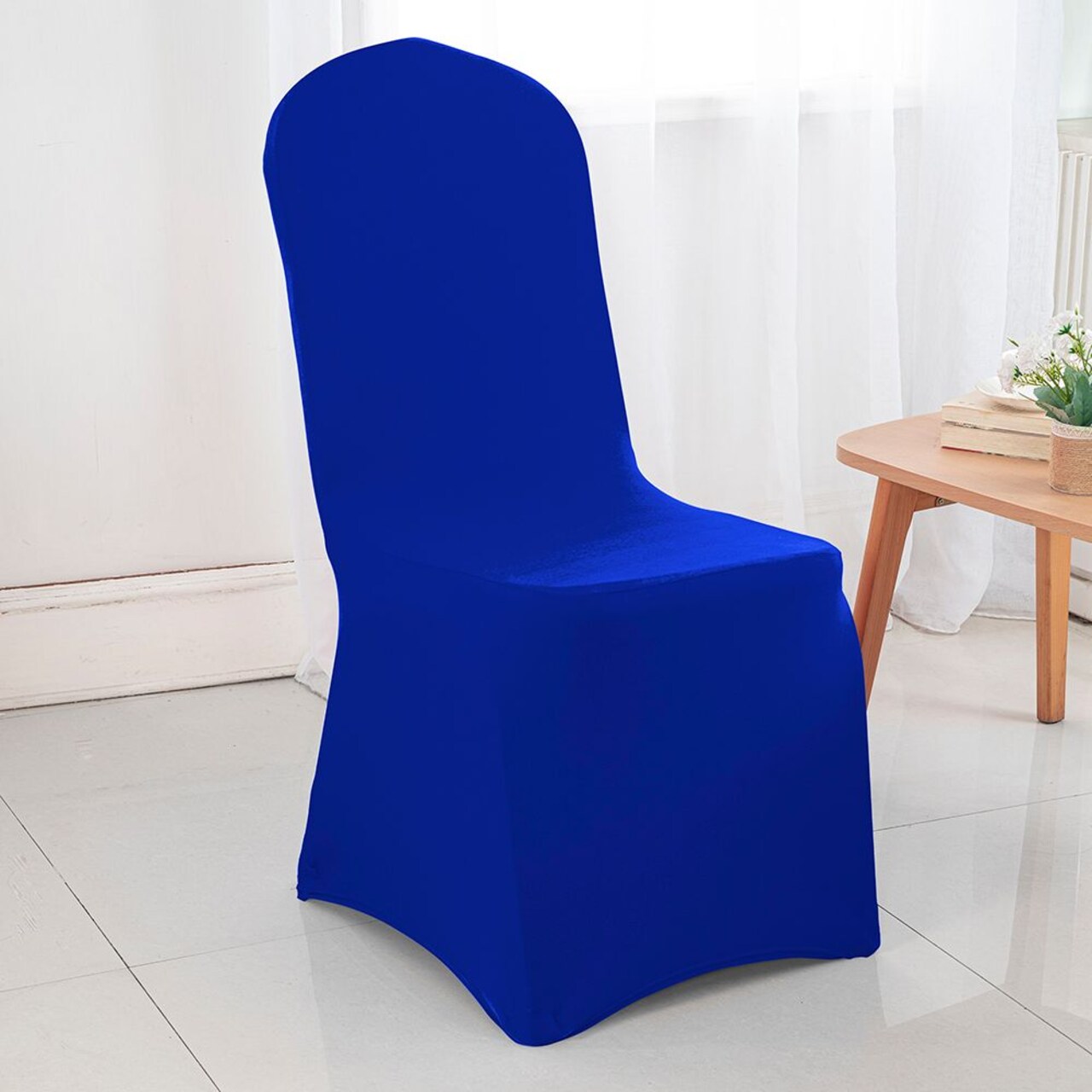 Royal Blue Spandex Banquet Chair Cover with Stretch Fit for Elegant Event Seating